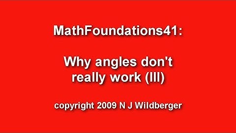 Why angles don