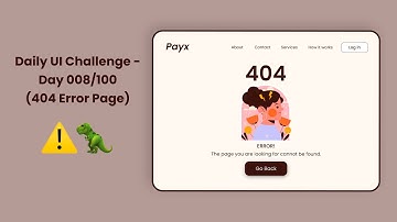 Daily UI Challenge - Day 008/100 (404 Error Page) | Join the Challenge!