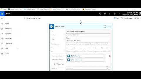 Send SharePoint List Item attachments to emails using Microsoft Flow