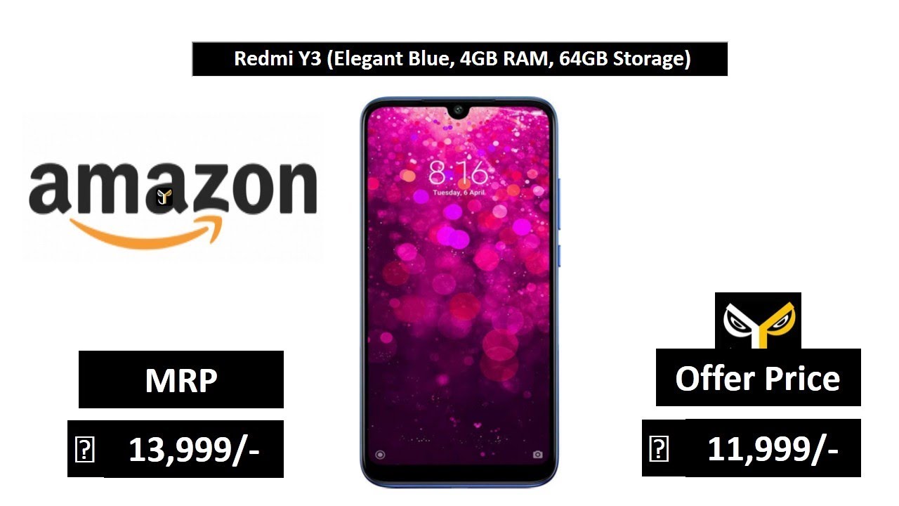 redmi y3 elegant blue 4gb 64gb