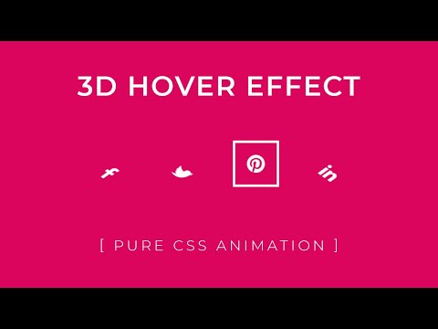 CSS Buttons with 3d hover effect | Pure CSS Animation