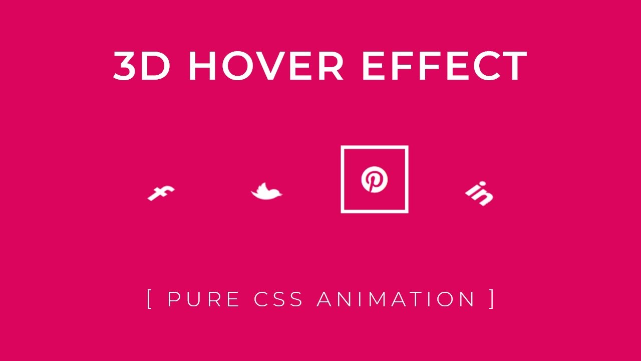 CSS Buttons with 3d hover effect | Pure CSS Animation