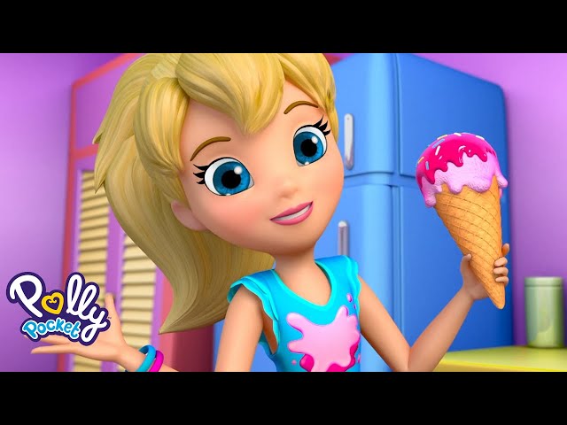 Polly Pocket Full Episodes Compilation | Crazy Ice Cream Splash! | Kids Movies class=