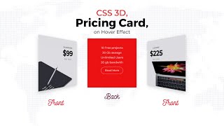 Stunning 3D Flip Cards with HTML and CSS | How to create 3D Flip Cards on hover | 3D Cards tutorial