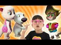 My Talking Tom Toy Becomes Invisible! Pretend play games for Kids. Abby Hatcher VS Talking Tom