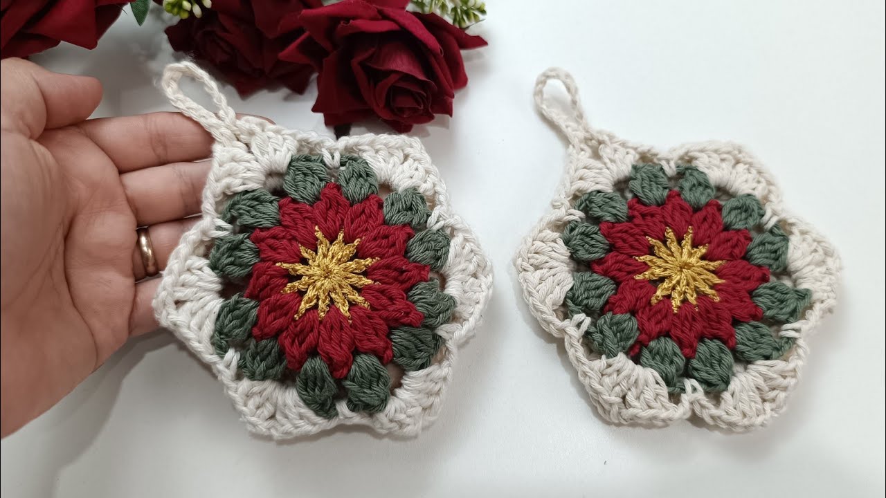 SACHÊ PERFUMADO EM CROCHÊ OU PORTA SABONETE NATALINO FÁCIL E RÁPIDO DE FAZER