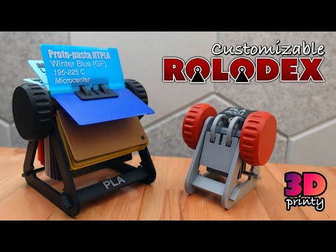 3D Printed Rolodex for Filament Swatches