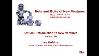 Nuts and Bolts of New Ventures - Introduction to New Ventures