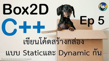 Box2D / C++ Ep 5 - เขียนโค้ด + อธิบายโค้ด วิธีการสร้างกล่องแบบ Static และ Dynamic และทดสอบการหล่น