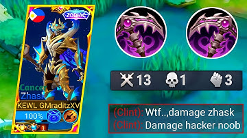 ZHASK BUILD DOUBLE DAMAGE HACK 100%BROKEN🔥 ZHASK BEST ITEM BUILD 2023