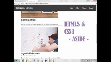 HTML5 & CSS3 - 5 - Como hacer una pagina web responsive  - ASIDE