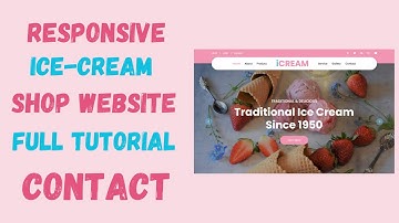 Responsive Ice-Cream Shop Website Template using HTML CSS & Javascript
