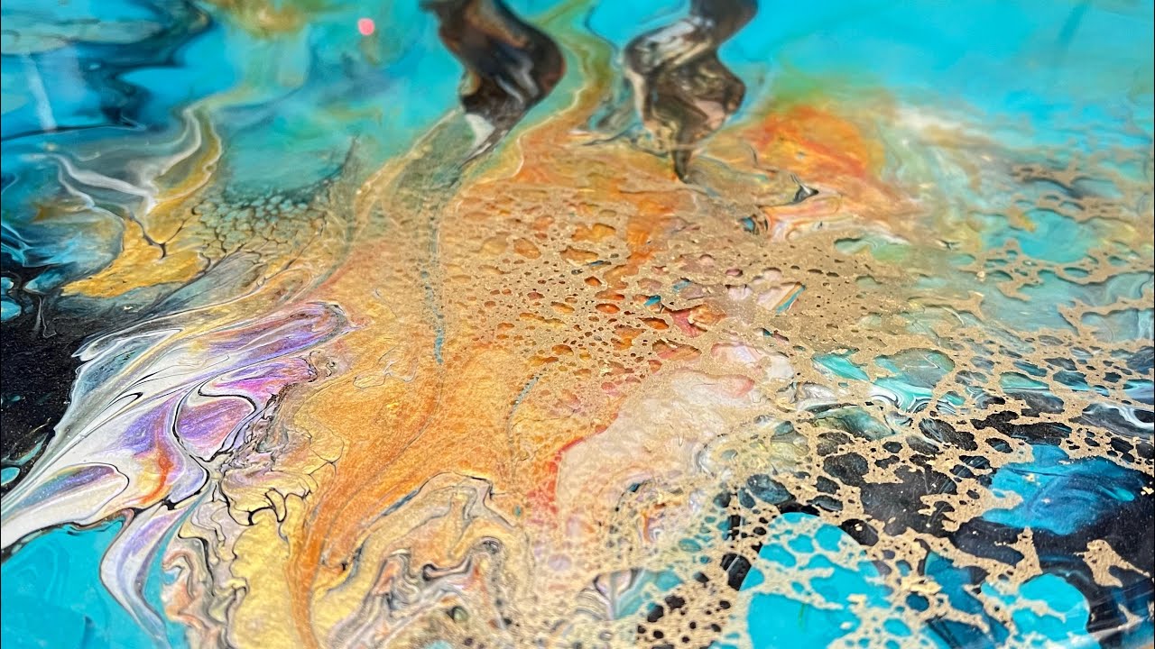 HOW TO GET A REEF EFFECT ON A RESIN PIECE #fluidart #resinart #resin ...