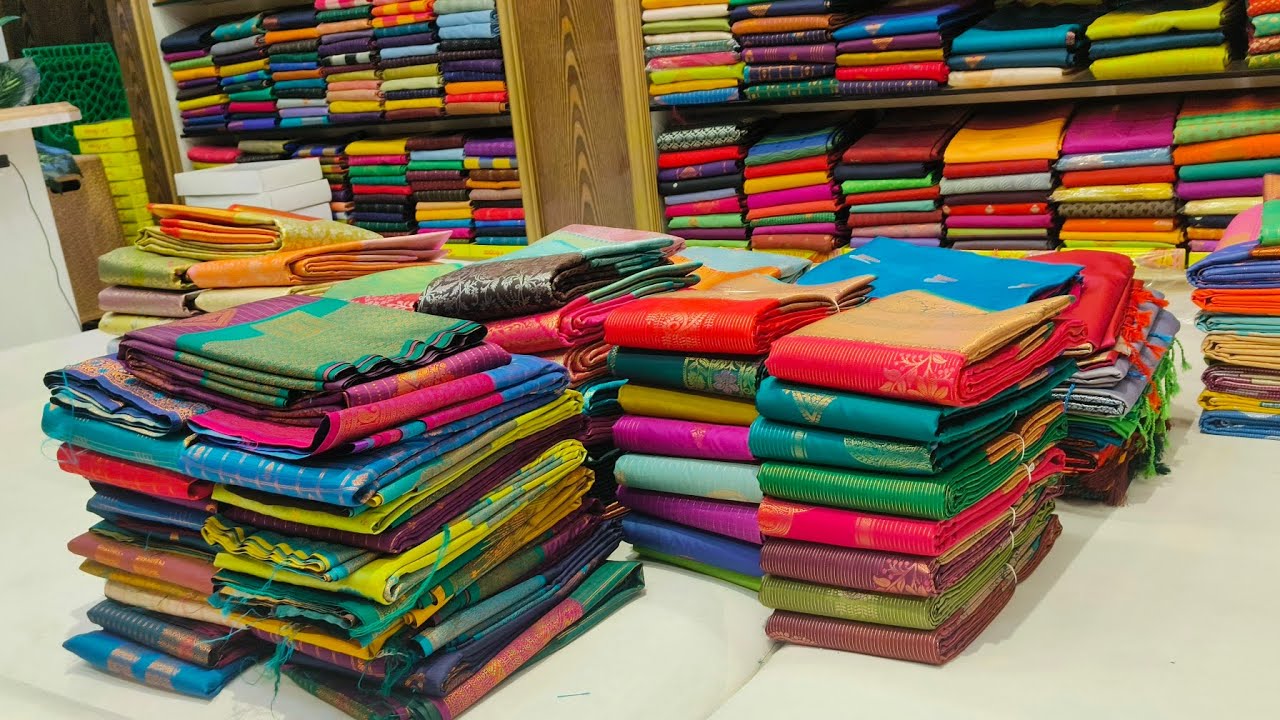 ಮದುವೆ ರೇಷ್ಮೆ ಸೀರೆ💥 chickpet banglore wholesale silk sarees kanjivaram bridal sarees