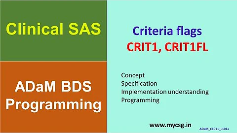 Clinical SAS: ADaM BDS- Criteria flags derivation - CRITy and CRITyFL