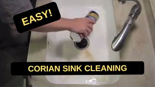 If your solid surface sink looks a bit ugly due to stains, and easy
cleaning with abrasive cleaner scotchbrite pad will make look like
new. l...