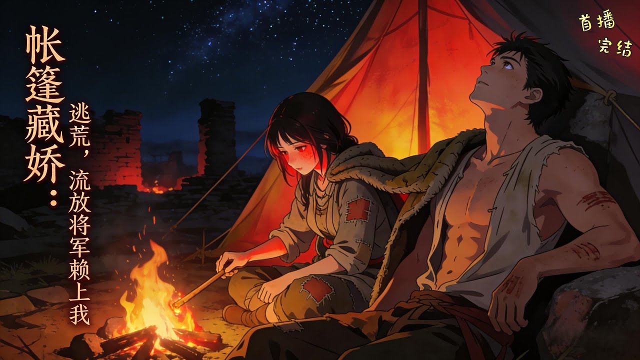 《帐篷藏娇：逃荒，流放将军赖上我》回到逃荒扒树叶，吃土的年代。 还好有自己大平层空间。 全家逃荒路上，吃饱喝足。#有声漫画#穿越#爽文#种田#逃荒