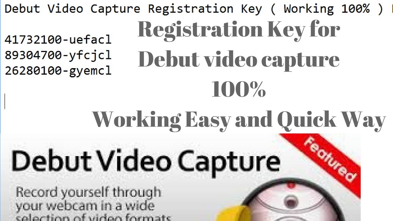 debut video capture registration code debut video capture registration code