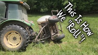 Farm Flip Overs Are Never Easy To Get Upright!