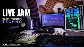 Progressive Techno Live Jam | Elektron Model:Cycles + Behringer Model D