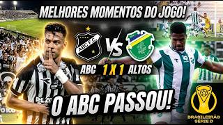 ABC 1 X 1 ALTOS MELHORES MOMENTOS SÉRIE D 2° FASE COM GOL DE WALLYSON ABC SE CLASSIFICA EM CASA