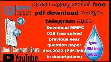 Mmpc 016 dec.2023 free solved previous year question paper pdf links in descriptions