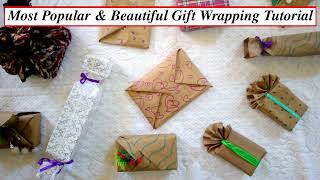 Most Popular Gift Wrapping Ideas on Social Media Easy Tutorial / How to Wrap a Gift