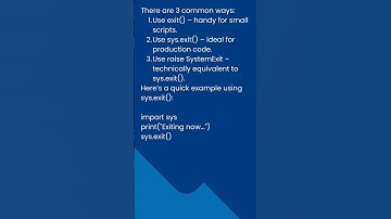 3 Ways to Exit a Python Program — Instantly! #ai #artificialintelligence #futuretech #python