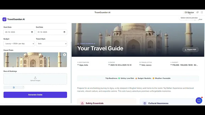 TravelGuardian AI — AI-Powered Travel Safety Guide | Gemini 3 Pro