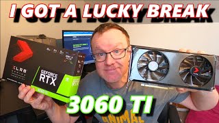 My lucky story. RTX 3060 Ti pny XLR8 Gaming revel