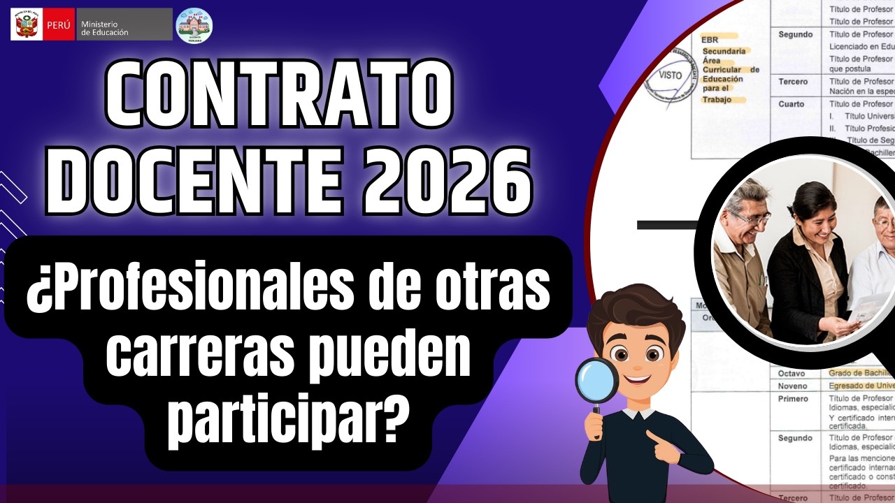 𝐋𝐎 𝐔́𝐋𝐓𝐈𝐌𝐎!! 𝐏𝐑𝐎𝐅𝐄𝐒𝐈𝐎𝐍𝐀𝐋𝐄𝐒 𝐃𝐄 𝐎𝐓𝐑𝐀𝐒 𝐂𝐀𝐑𝐑𝐄𝐑𝐀𝐒 𝐏𝐔𝐄𝐃𝐄𝐍 𝐏𝐀𝐑𝐓𝐈𝐂𝐈𝐏𝐀𝐑 𝐃𝐄𝐋 𝐏𝐑𝐎𝐂𝐄𝐒𝐎 𝐃𝐄 𝐂𝐎𝐍𝐓𝐑𝐀𝐓𝐎 𝐃𝐎𝐂𝐄𝐍𝐓𝐄?