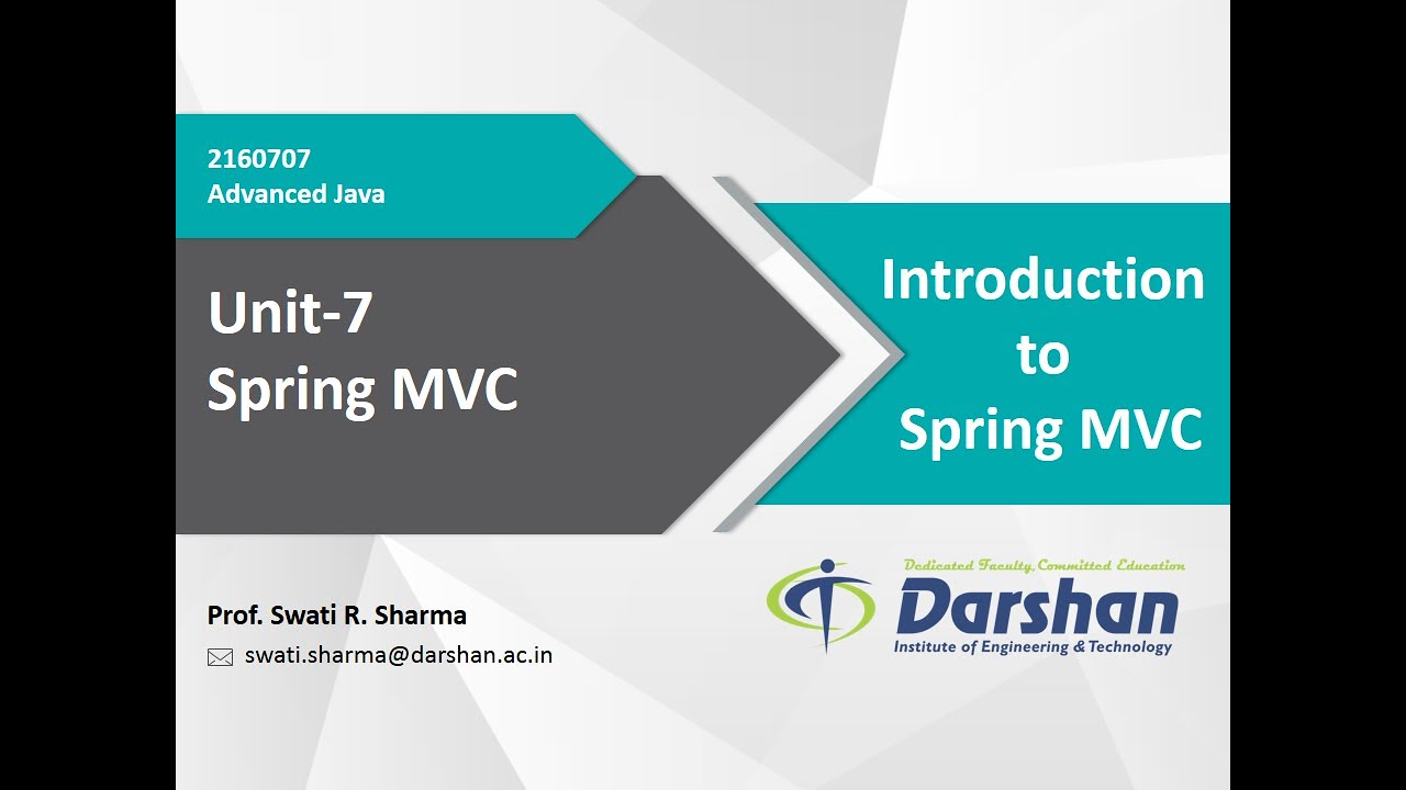 Unit 7.0: Introduction to Spring MVC - YouTube