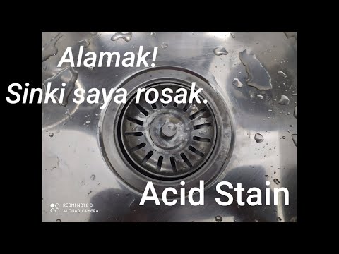 Cara menghilangkan Acid Stain di Stainless Steel Sinki