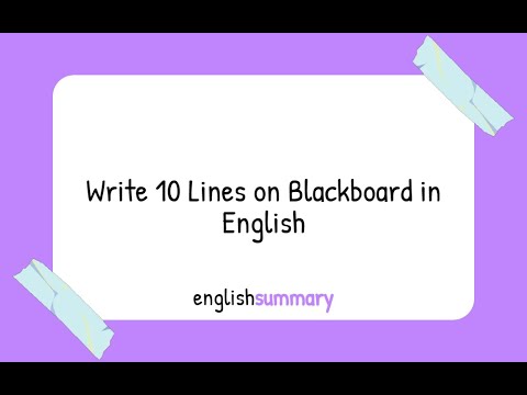 Write 10 Lines