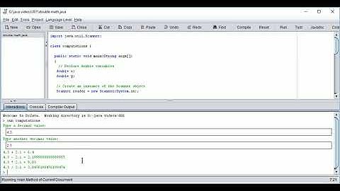 Double precision math in Dr. Java