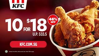KFC 10 pcs for $18!