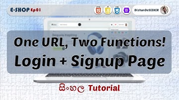 E-Shop Ep01 | Responsive Login & Signup Page Tutorial (Sinhala) | HTML, CSS, JS, Bootstrap
