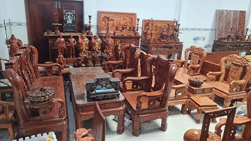 Live 5/12 Thợ gỗ làng nghề bán vài cặp lục bình, bàn ghế tủ giường, đồ mỹ nghệ làm thủ công cực đẹp