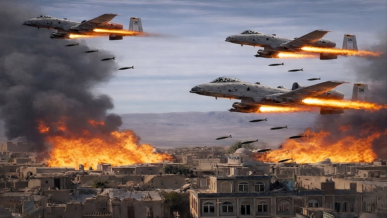 Iran shocked! Dozens of US Air Force A-10 Warthog attack jets take off at full speed
