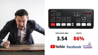 ATEM mini pro 100% cache - Yourtube streaming via RTMP