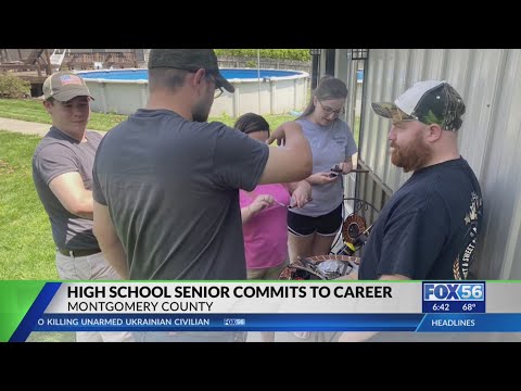 Local high school senior commits to plumbing career