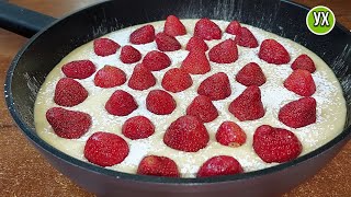 A SIMPLE recipe! Strawberry shortcake in a pan - airy dough and crunchy caramel crust.