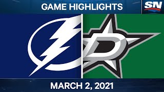 NHL Game Highlights | Lightning Vs. Stars – March 02, 2021 NHL Game Highlights | Lightning Vs. Stars – March 02, 2021