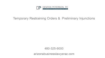 Temporary Restraining Orders &  Preliminary Injunctions