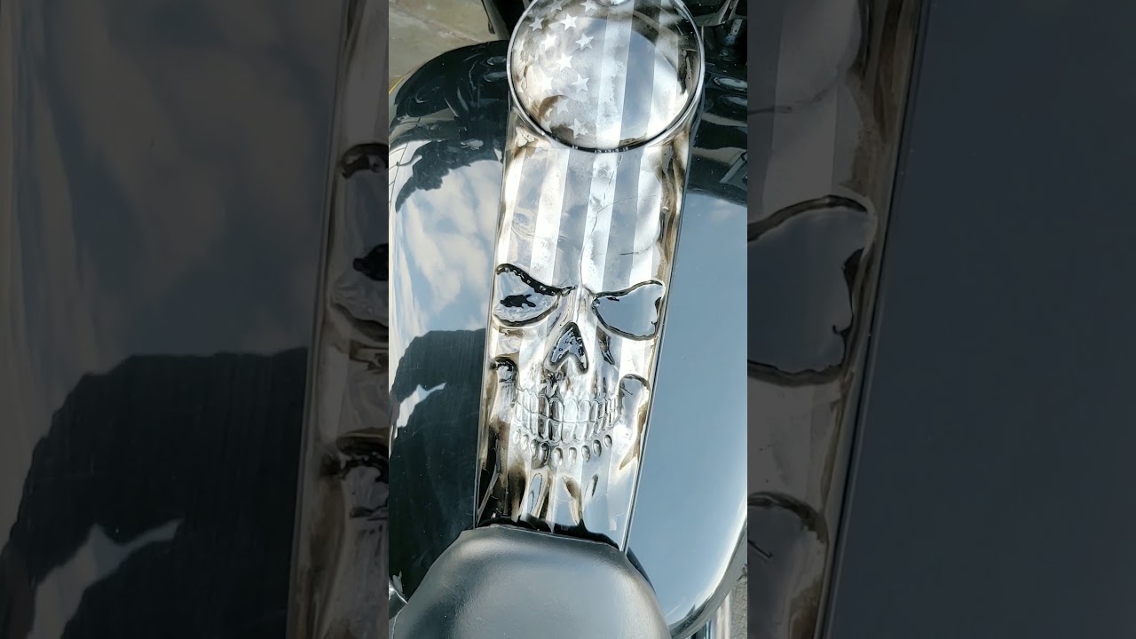 Harley-Davidson Punisher themed bike