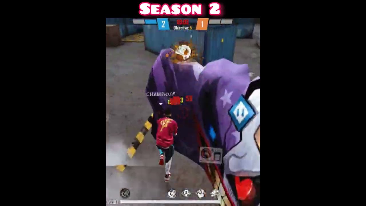 ⚡Free Fire Season 2 Bundle ✌️1v2 Clutch 😈 Champion ff👽