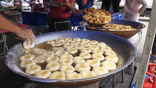 popular street donuts! curry pop snack shop - malaysian street food