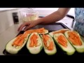 Calabacitas rellenas de verduras - comida saludable fácil y deliciosa
