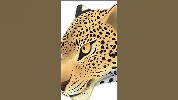 Cartoon Leopard Speed Paint Time-lapse Short Drawing Semi-Realistic Big Cats Character Art Digital
