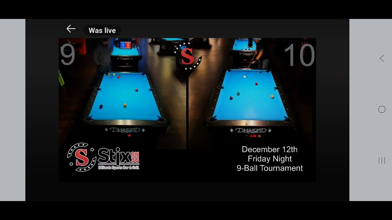 Image of video the Friday night 9 ball tournament clips 22